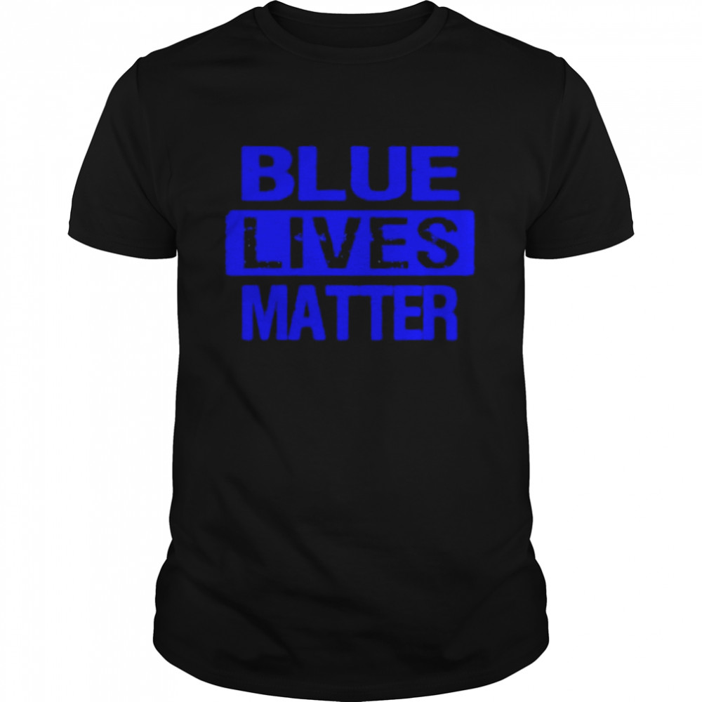 Blue lives matter black lives matter logo shirt