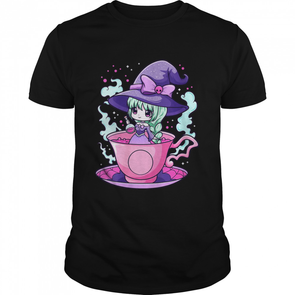 Pastel Goth Cute Creepy Witchy Girl Aesthetic Anime Girl Shirt