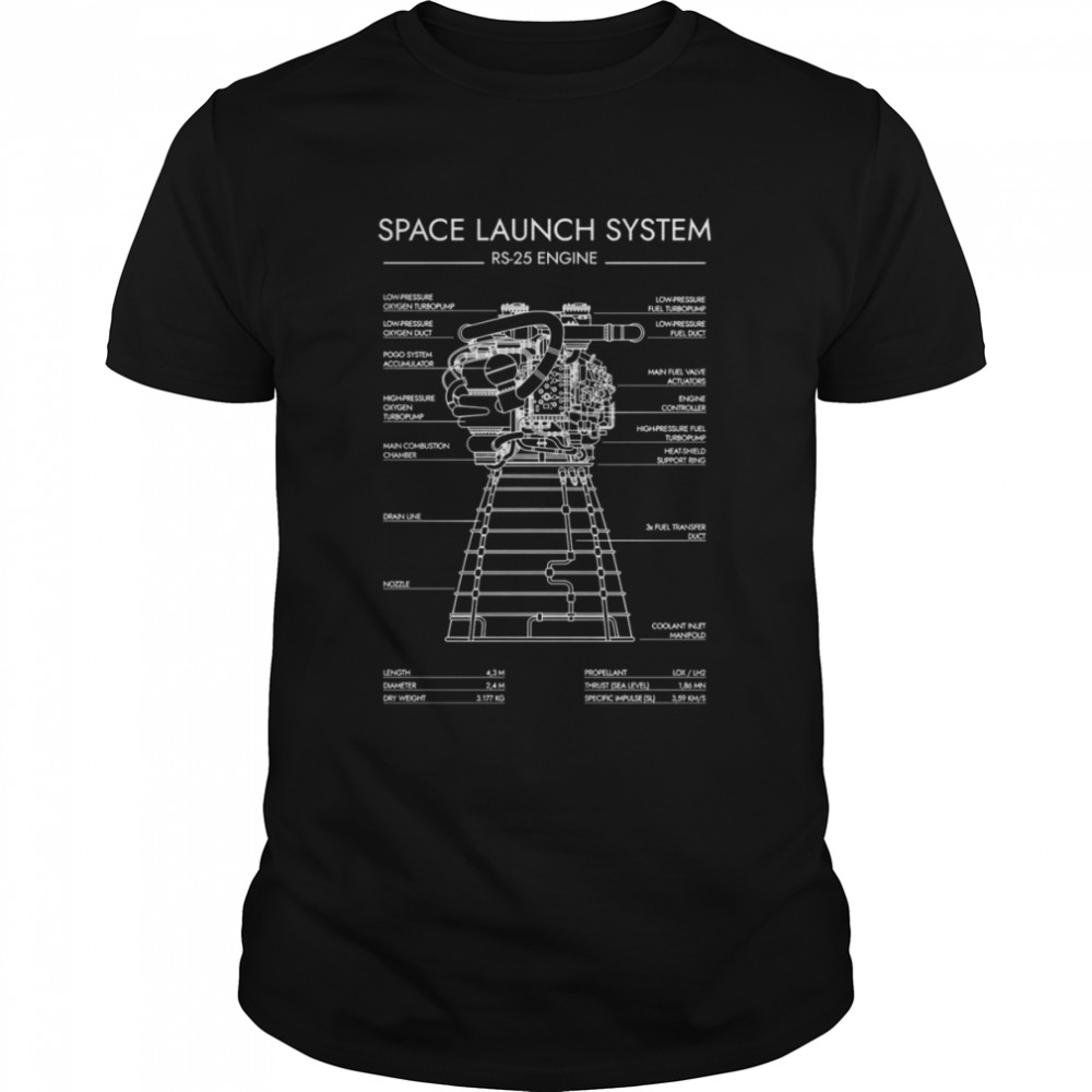 Rs 25 Engine Space Launch System Sls Shirt