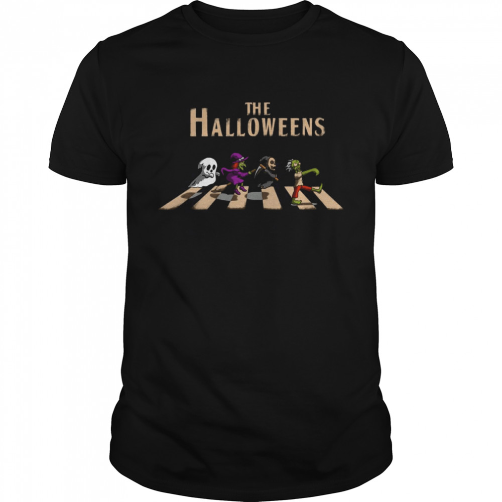 The Halloweens Horror Team Friends Inspired By Abbey Road The Beatles shirt