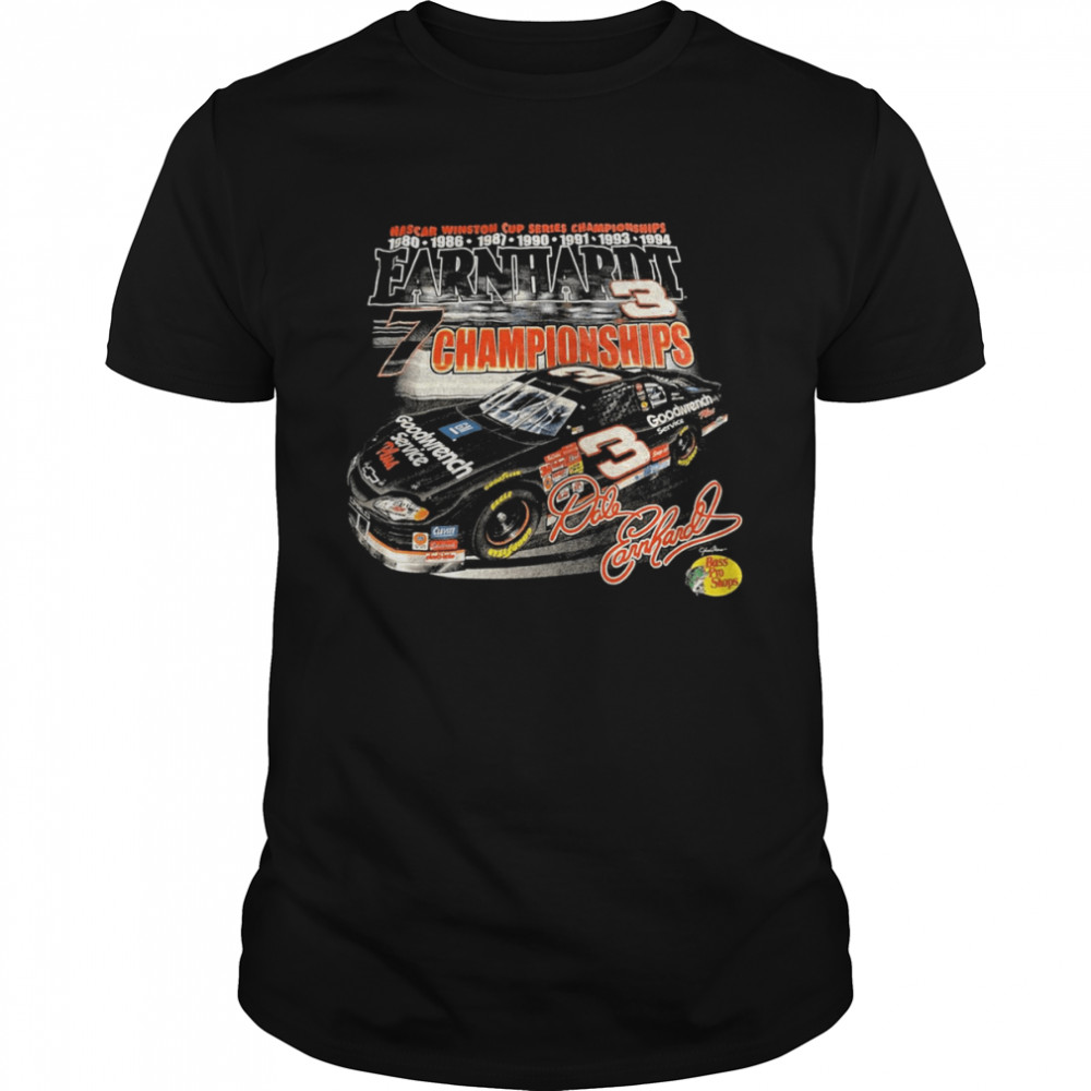 Vintage Dale Earnhardt 7 Winner Champions Retro Shirt