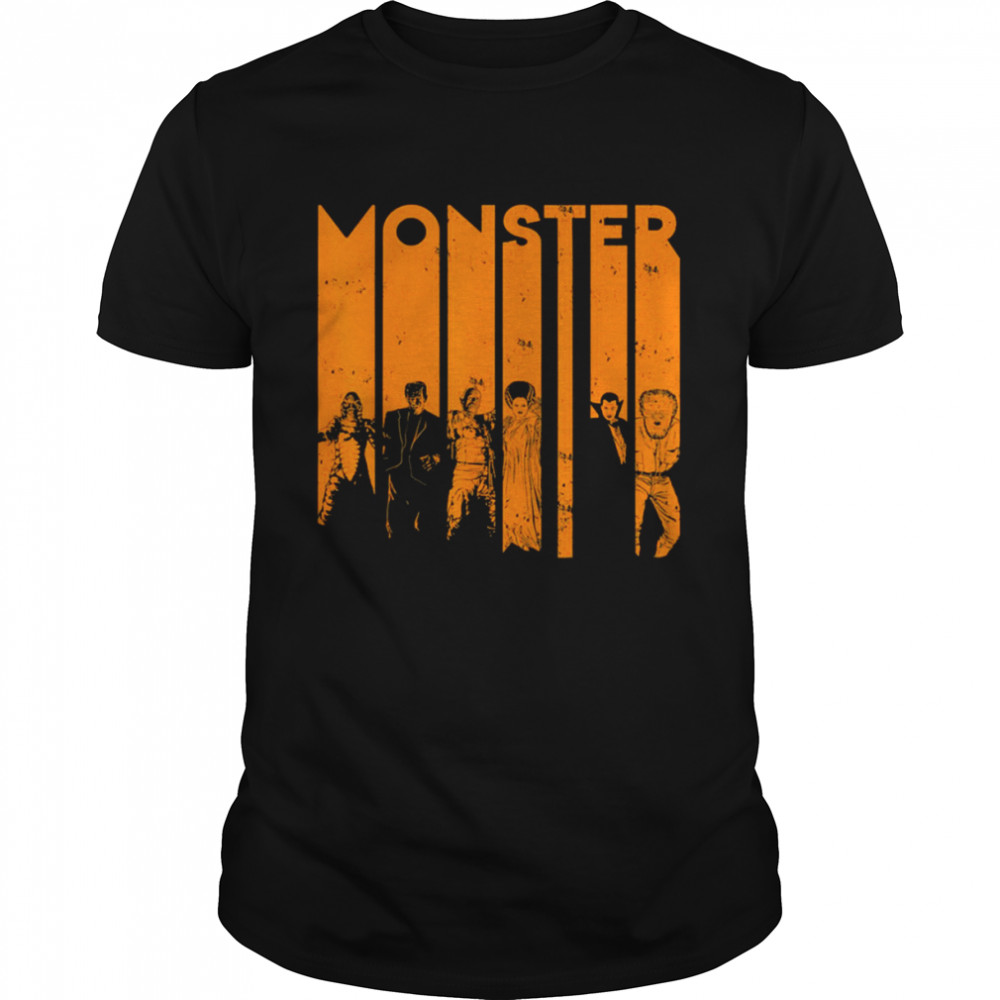 Halloween Creature Monster Letter Group Shot Shirt