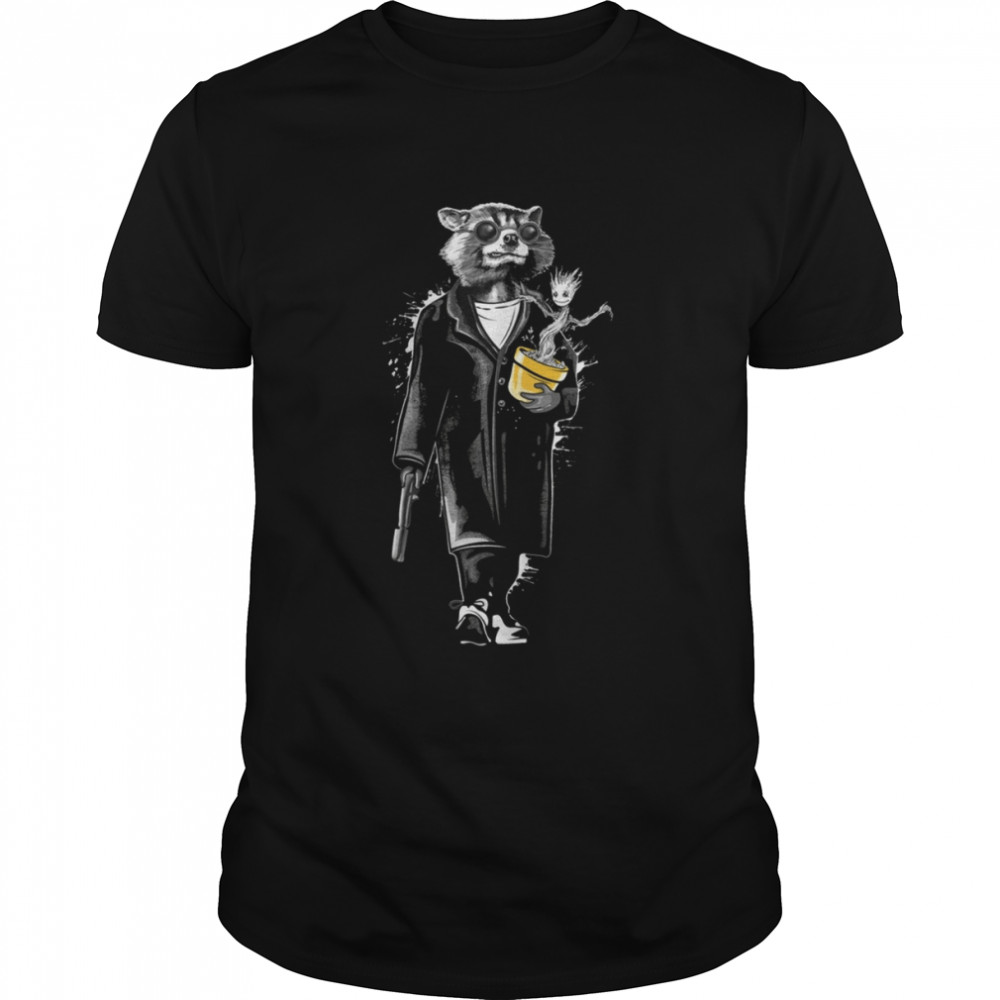 Rocket And Groot Mashup Leon T-Shirt