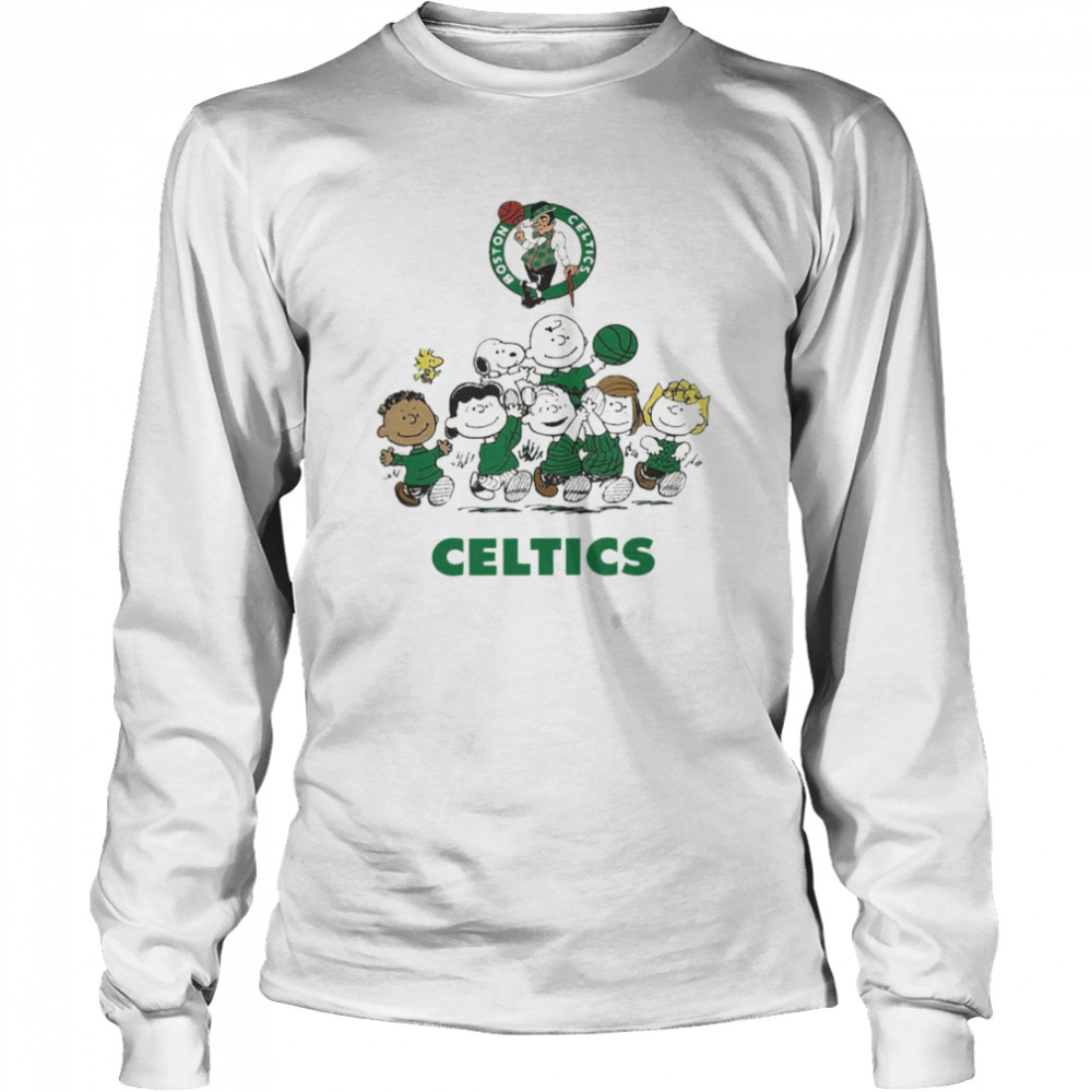 boston celtics basketball snoopy celtics long sleeved t shirt