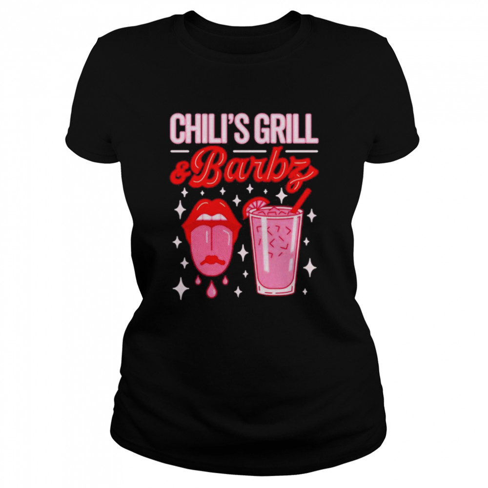 chilis grill and barbz classic womens t shirt