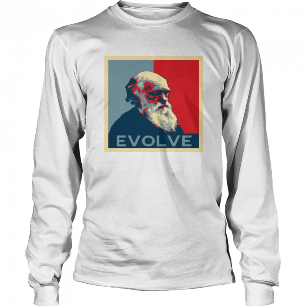 Evolve Evolution Charles Darwin Scientist shirt Long Sleeved T-shirt