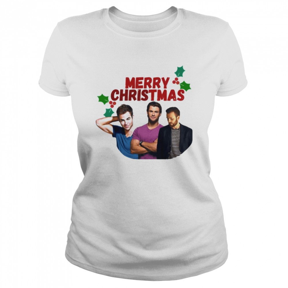 merry christmas chris pine shirt classic womens t shirt