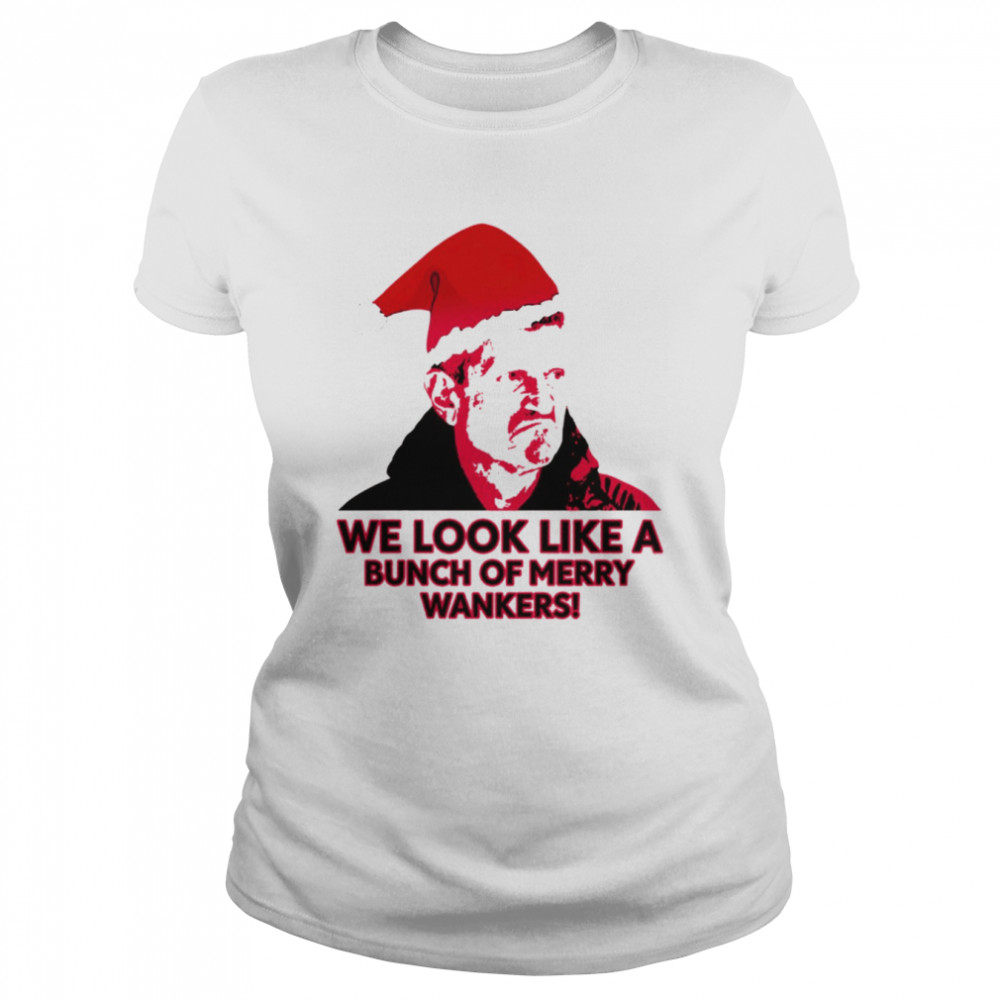 merry christmas guenther steiner we look like a bunch of merry wankers shirt classic womens t shirt
