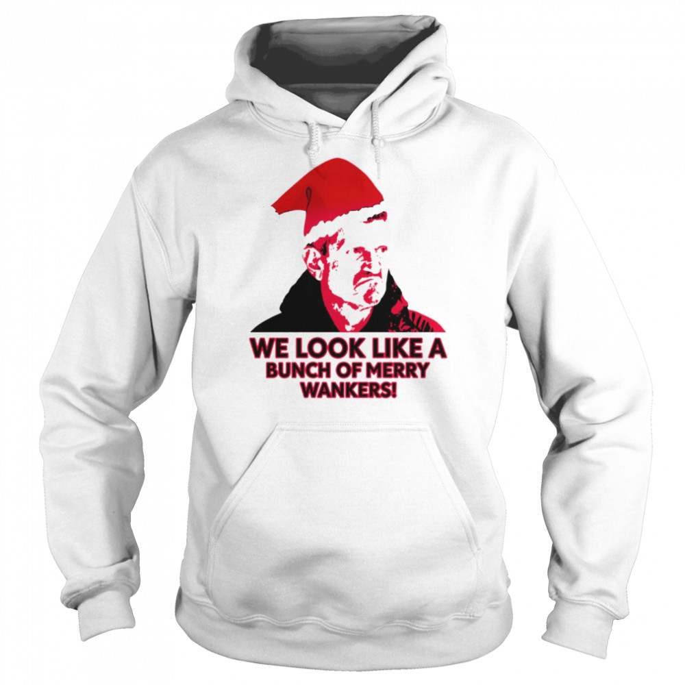 Merry Christmas Guenther Steiner We Look Like A Bunch Of Merry Wankers shirt Unisex Hoodie