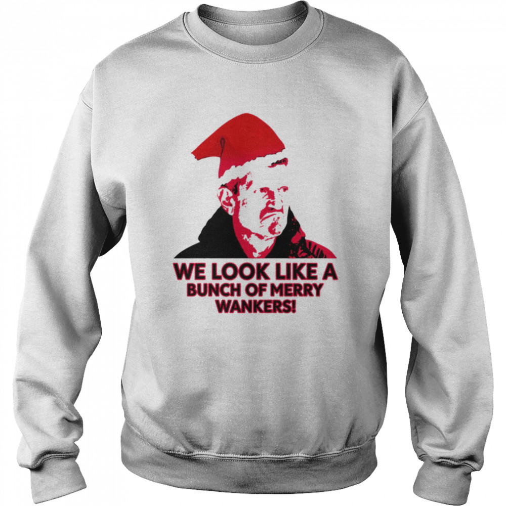 Merry Christmas Guenther Steiner We Look Like A Bunch Of Merry Wankers shirt Unisex Sweatshirt