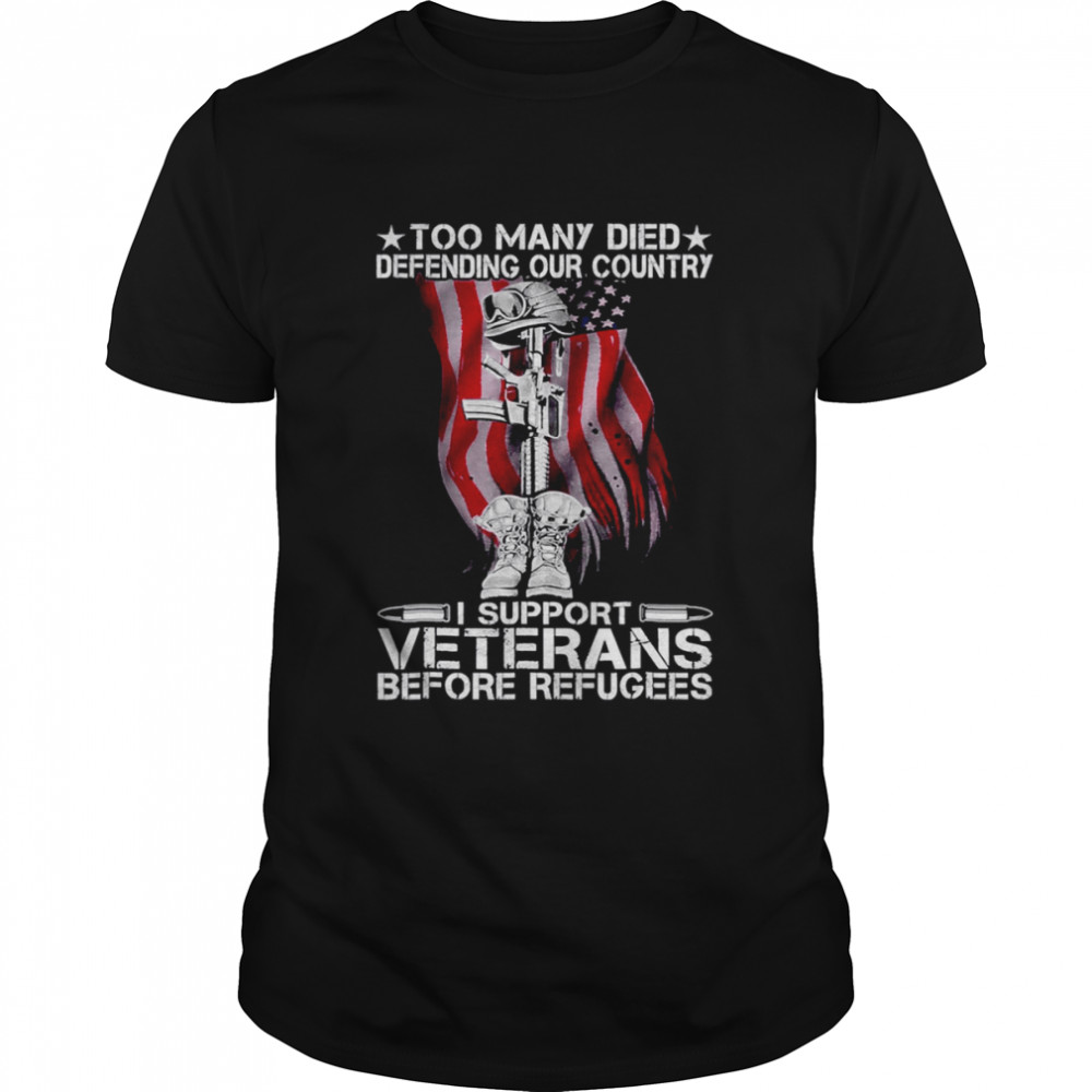 Support Veterans Before Refugees shirt Classic Men's T-shirt