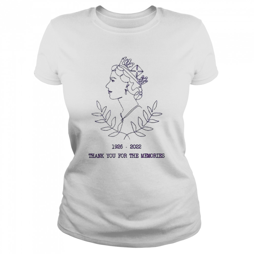 1926-2022 Thank You For The Memories Elizabeth II T- Classic Women's T-shirt