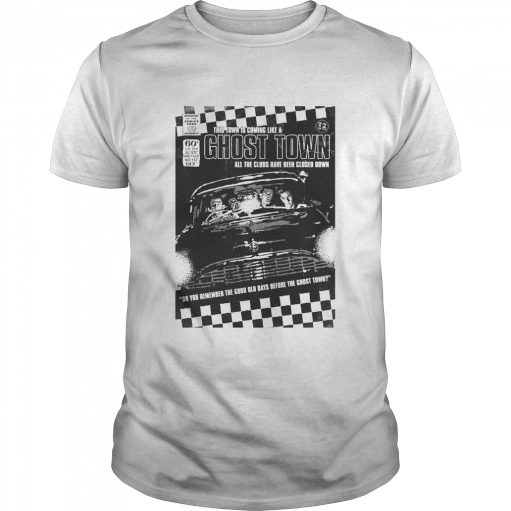 Black And White Ghost Town Vintage Halloween shirt Classic Men's T-shirt