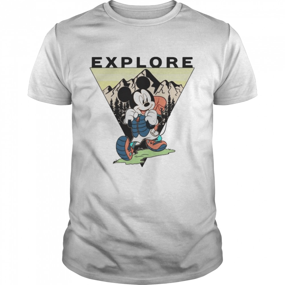 Disney Mickey Mouse explore portrait shirt Classic Men's T-shirt