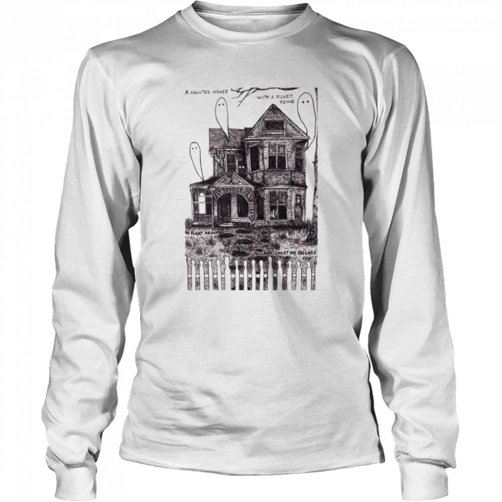 Hauted House Art With Ghosts shirt Long Sleeved T-shirt