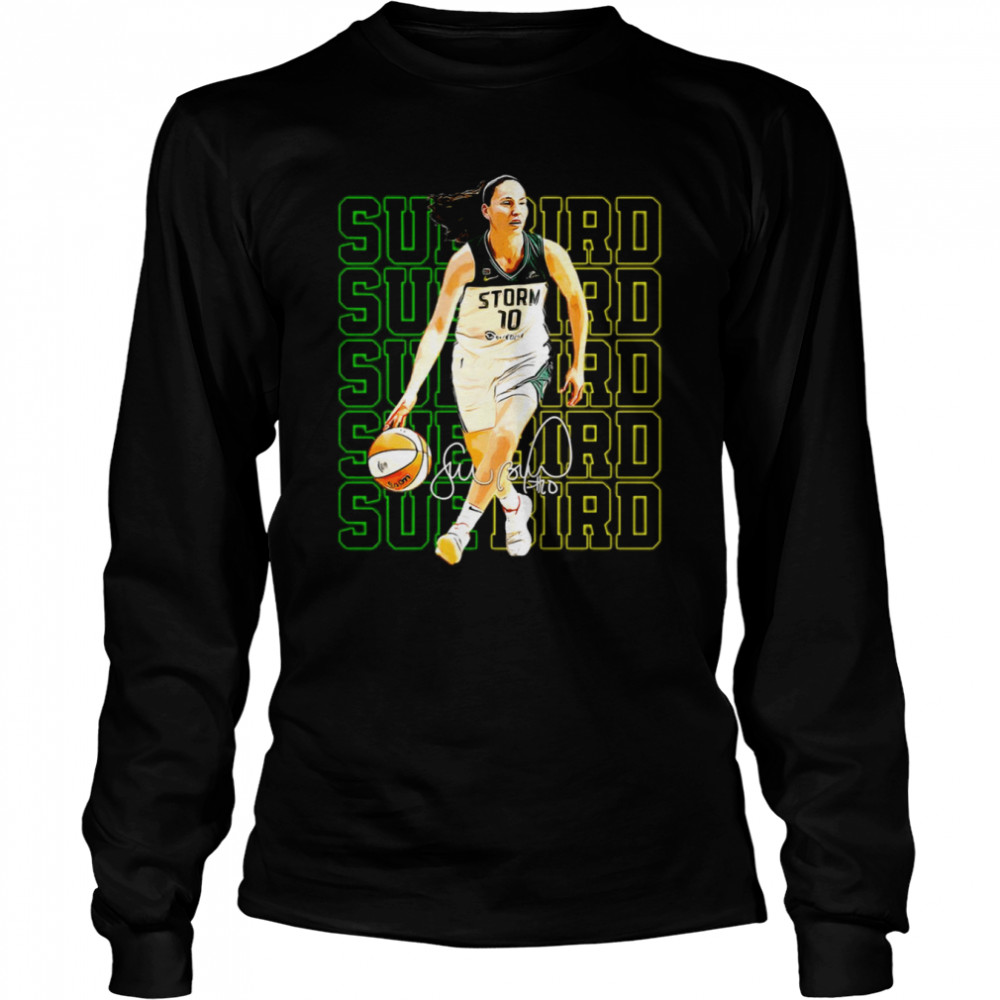 Sue Bird Legend Basketball Signature Vintage Retro 80s shirt Long Sleeved T-shirt