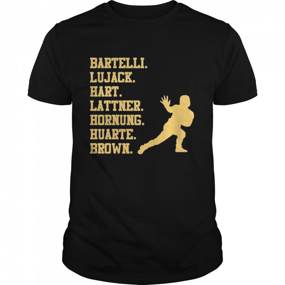 Bartelli Lujack hart lattner hornung huarte brown shirt Classic Men's T-shirt
