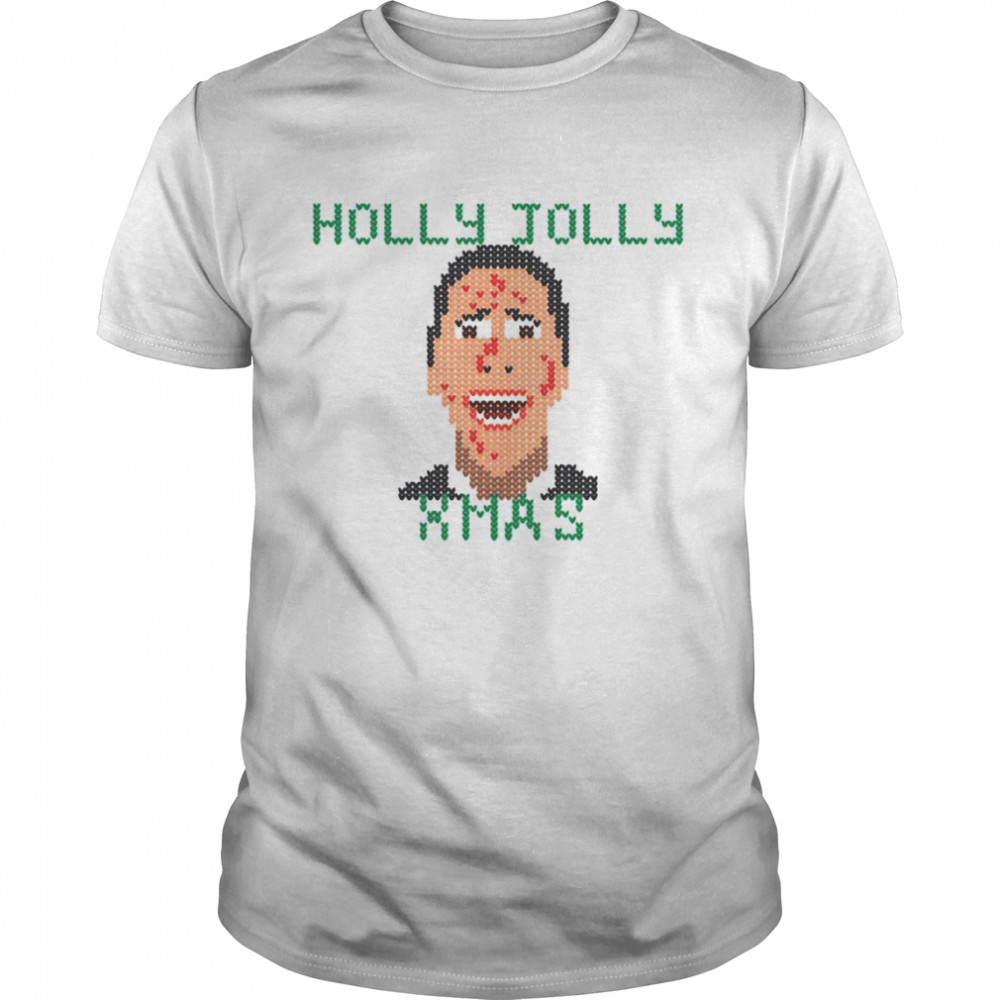 Faux Knitted Holly Jolly Xmas shirt Classic Men's T-shirt