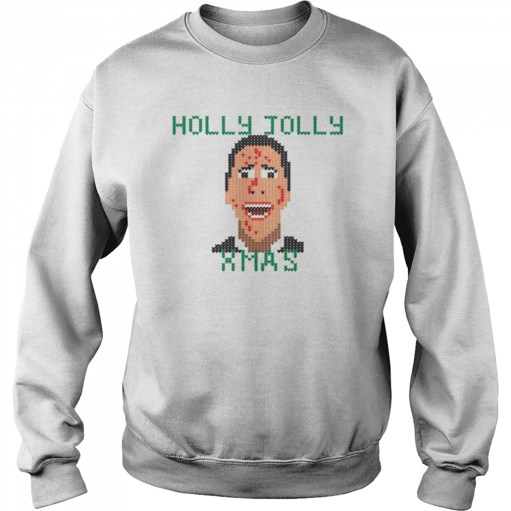 Faux Knitted Holly Jolly Xmas shirt Unisex Sweatshirt