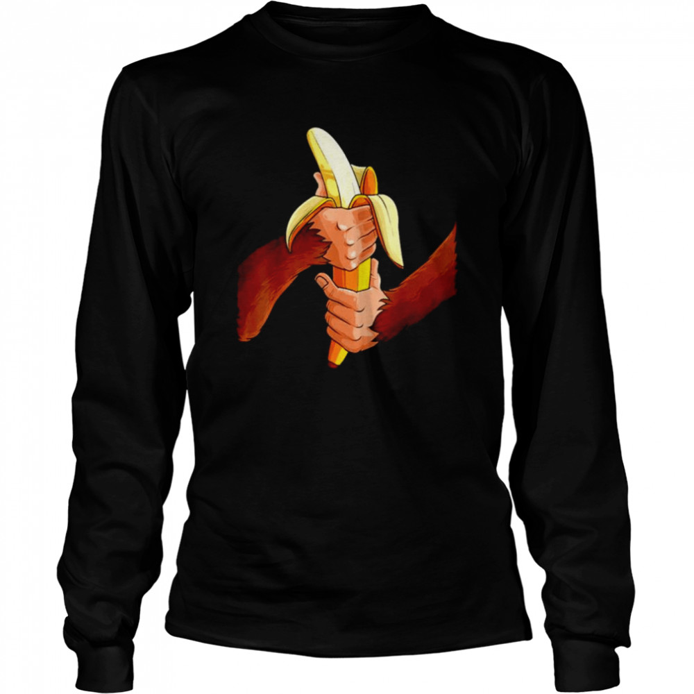 Monkey Halloween Costume Arms Banana shirt Long Sleeved T-shirt