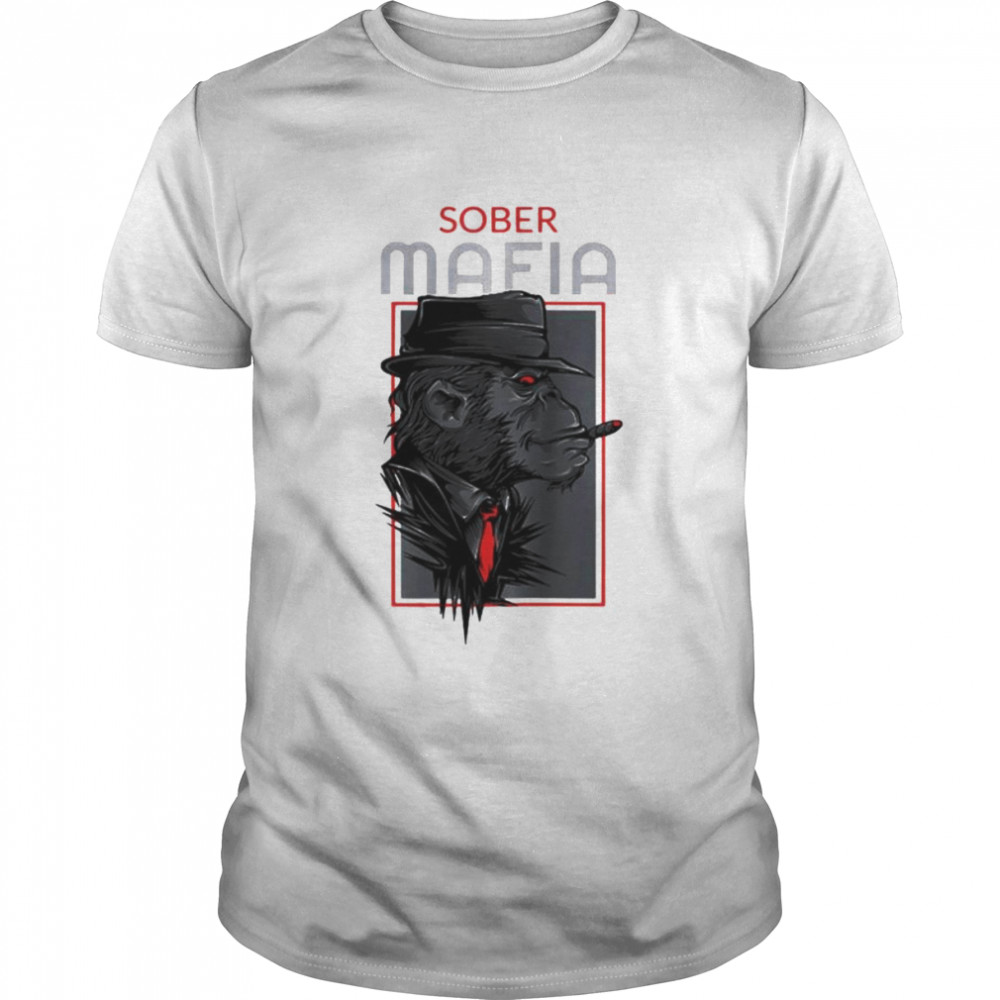 Sober mafia swag alcoholic clean and sober raglan baseball shirt Classic Men's T-shirt