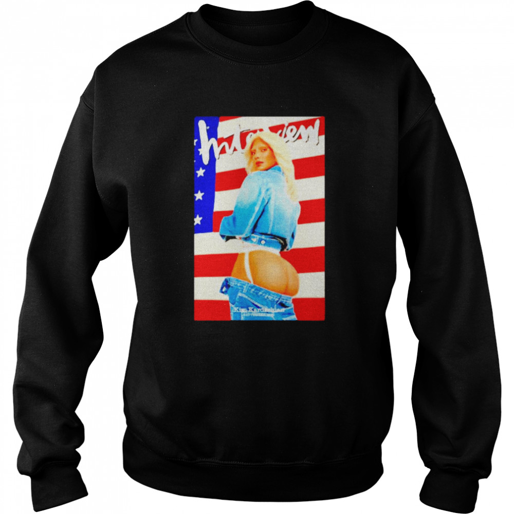 Kim Kardashian American Flag Naked Butt shirt Unisex Sweatshirt