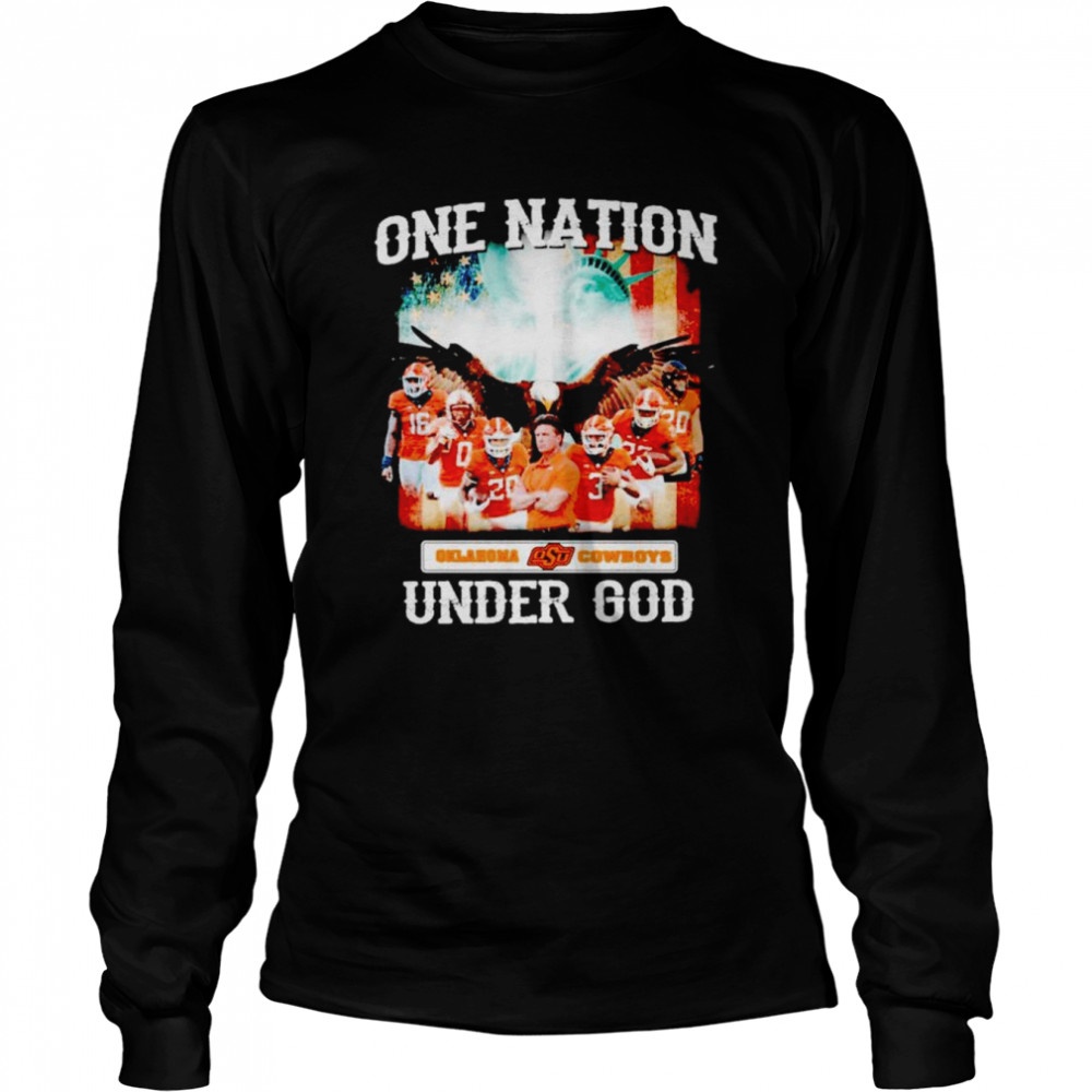 Oklahoma Cowboys one nation under God T-shirt Long Sleeved T-shirt