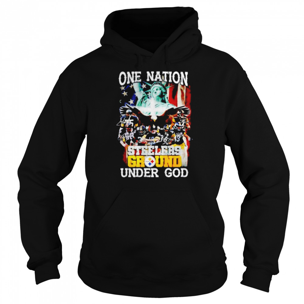 One nation Steelers Groud under God shirt Unisex Hoodie