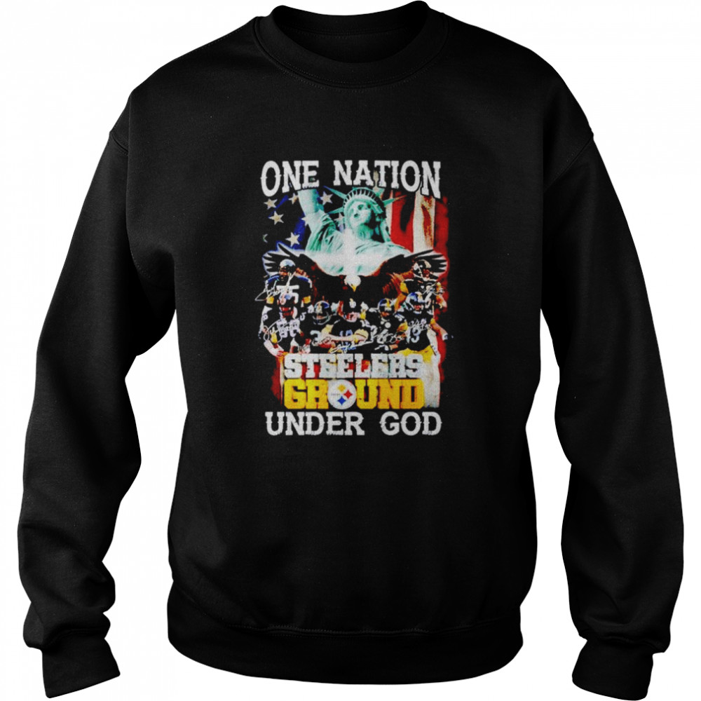 one nation steelers groud under god shirt unisex sweatshirt