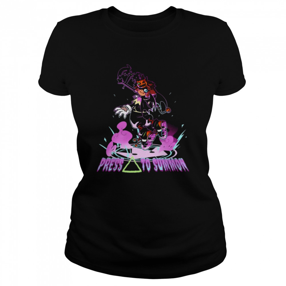 press to summon sora halloween graphic shirt classic womens t shirt