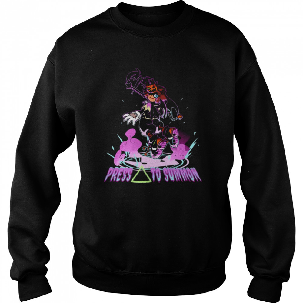 press to summon sora halloween graphic shirt unisex sweatshirt