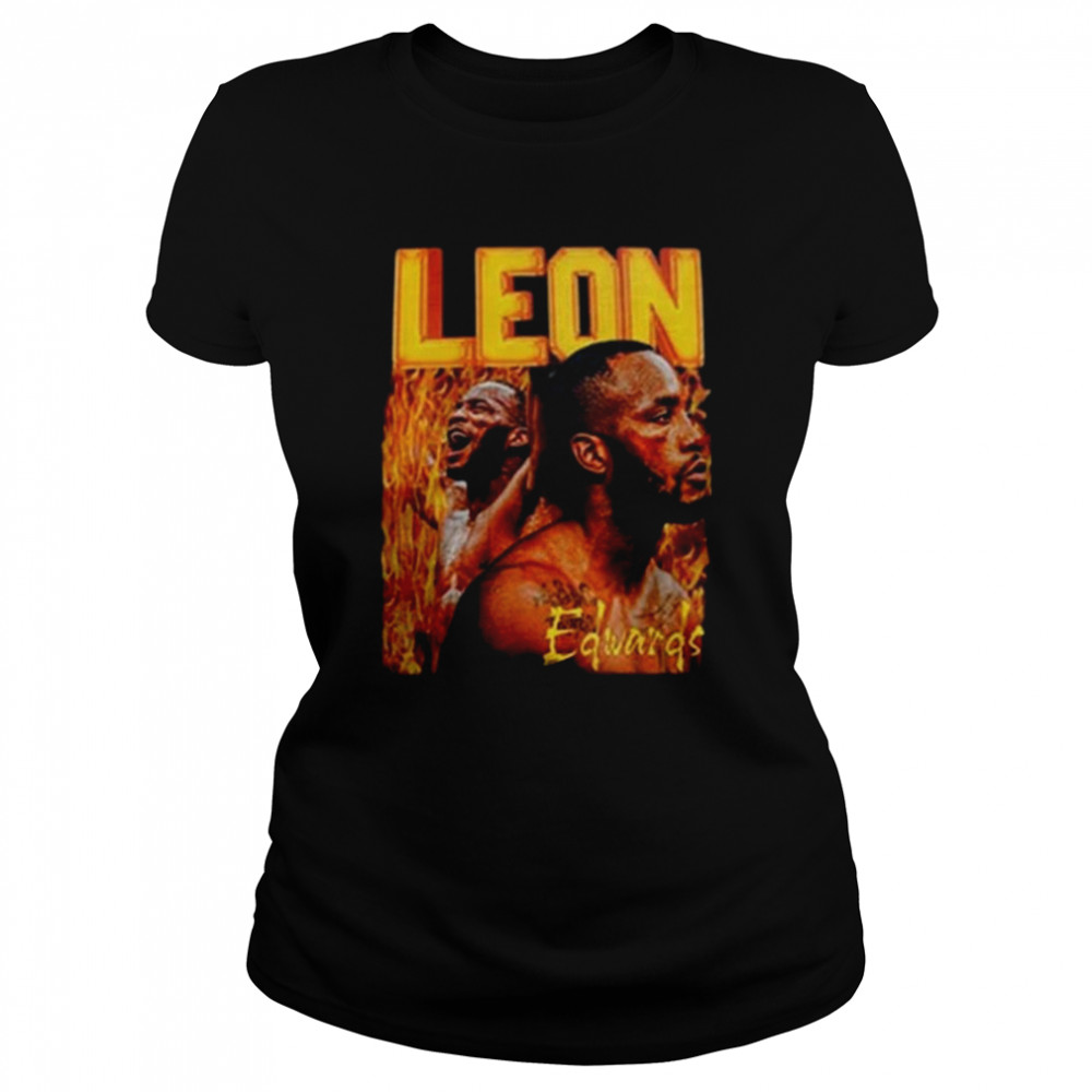 Retro Fire Art Leon Edwards shirt Classic Women's T-shirt
