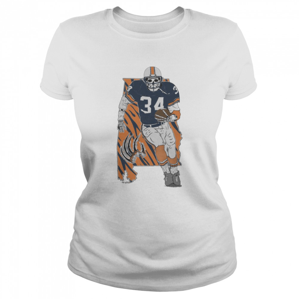 Skeleton Bo Jackson Auburn Tigers football shirt Classic Women's T-shirt