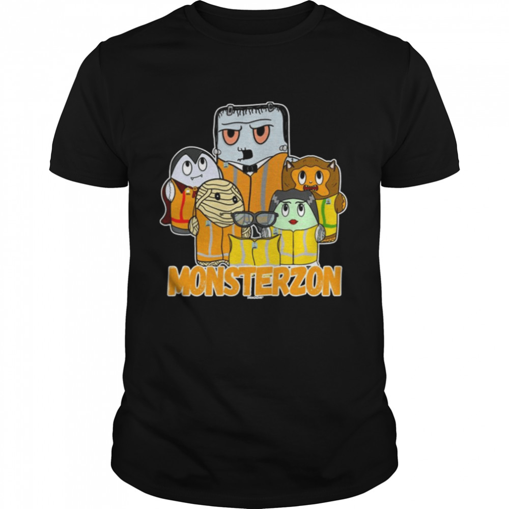 Swagazon Monsters Mummy Frankenstein Dracula Monsterzon Halloween Graphic shirt Classic Men's T-shirt