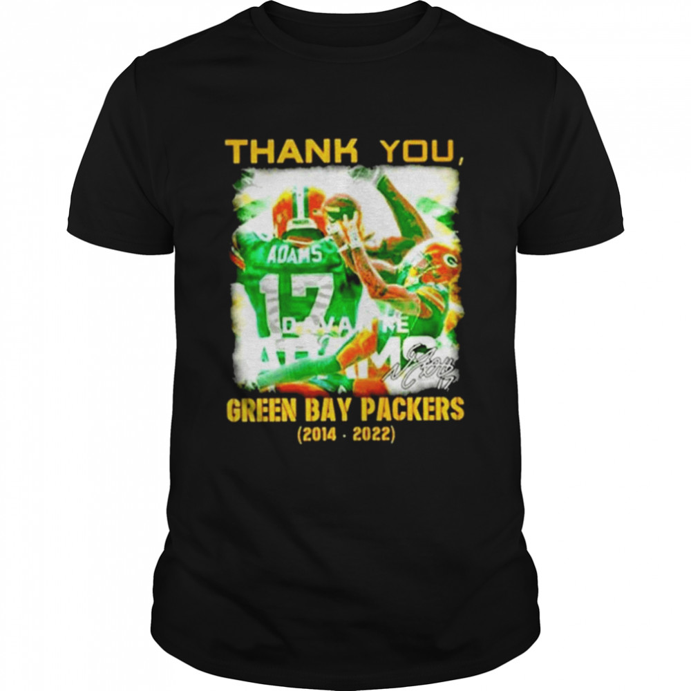 Thank You Davante Adams Green Bay Packers 2014 2022 Signatures Green Bay Packers T- Classic Men's T-shirt
