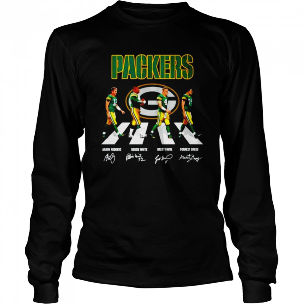 The Green Bay Packers Abbey Road Signatures Green Bay Packers T- Long Sleeved T-shirt
