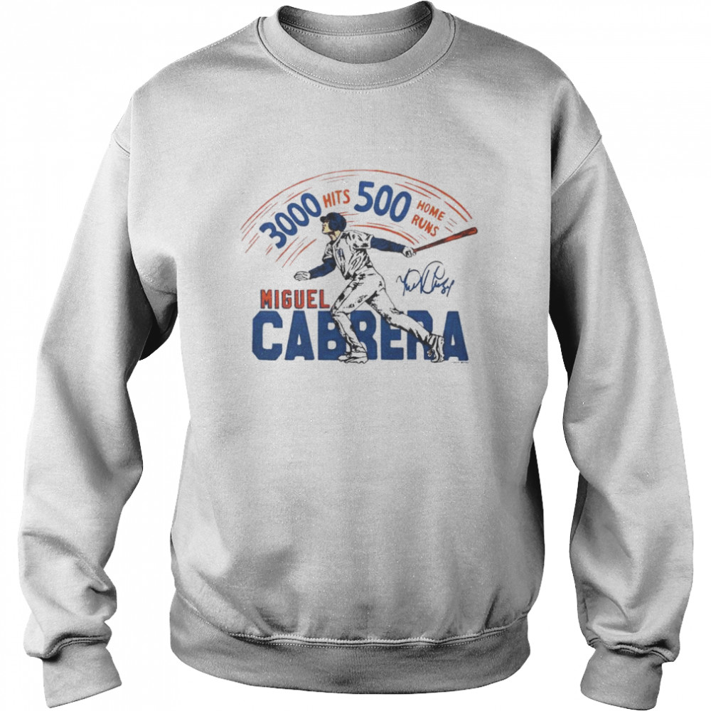 Tigers Miguel Cabrera Milestones signature shirt Unisex Sweatshirt