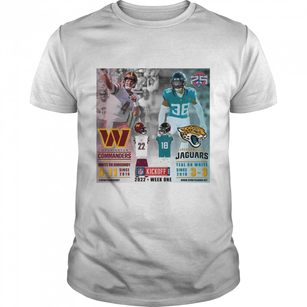 Washington commanders vs Jacksonville Jaguars 2022 NFL Kickoff shirt Classic Men's T-shirt