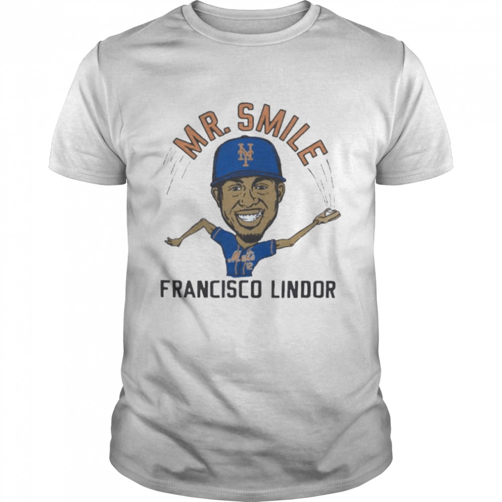 Rotowear Francisco Lindor Mr. Smile T-Shirt Men's Size XXL 2XL New  York Mets MLB