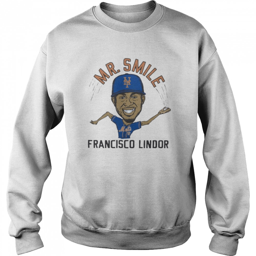 Rotowear Francisco Lindor Mr. Smile T-Shirt Men's Size XXL 2XL New  York Mets MLB