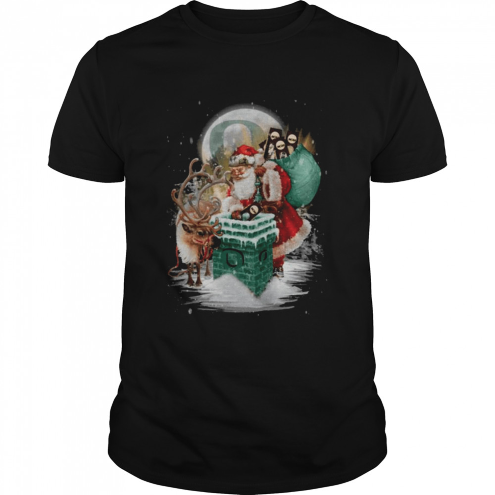 Oregon Ducks Football Merry Christmas Santa Claus Gift Oregon Ducks T-Shirt
