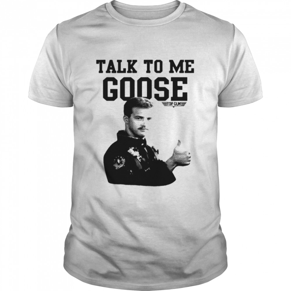 Top Gun Talk To Me Goose Distressed Text,Short Sleeve T-Shirt