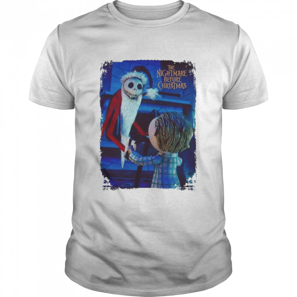 Art The Nightmare Before Christmas Jack Skellington Santa Jack White Halloween shirt Classic Men's T-shirt