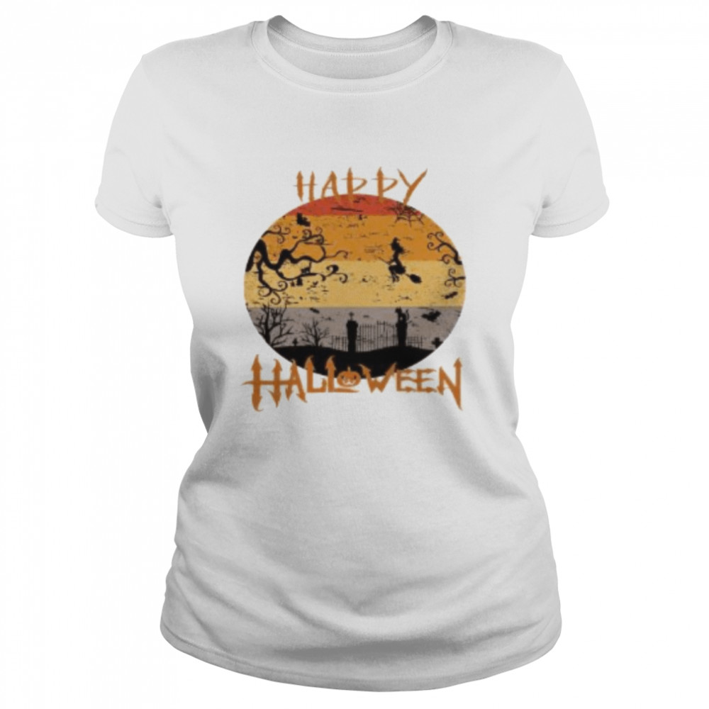 Black Happy Halloween T- Classic Women's T-shirt
