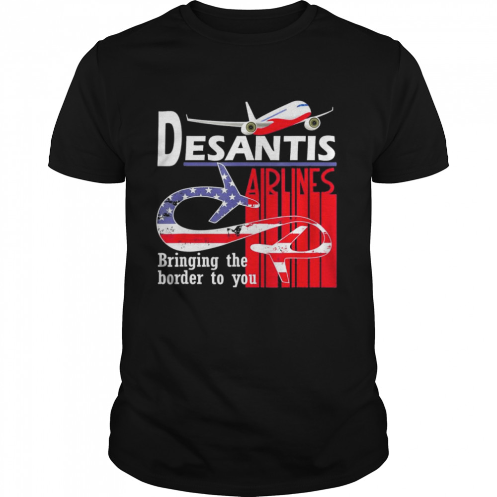Desantis Airline Bringing the Border to You Martha’s Vinyard T- Classic Men's T-shirt