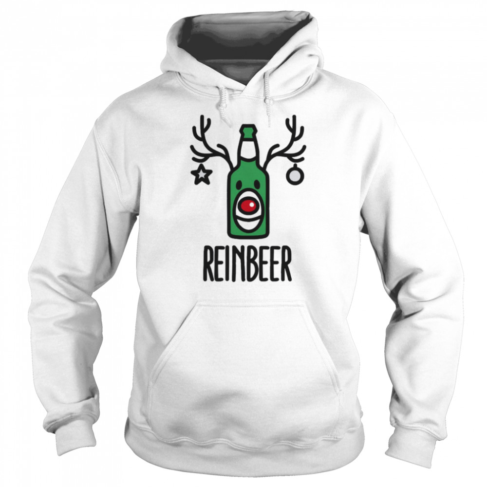 reinbeer is reindeer beer shirt unisex hoodie