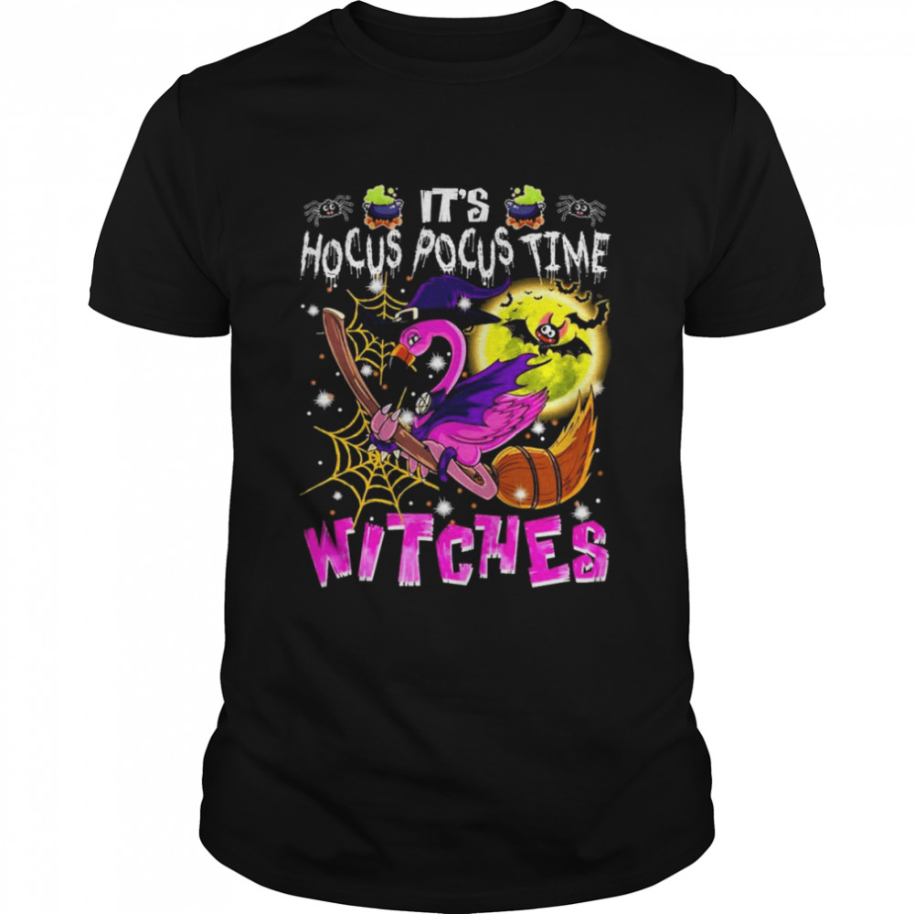 Flamingo It’s Hocus Pocus time Witches Halloween shirt Classic Men's T-shirt