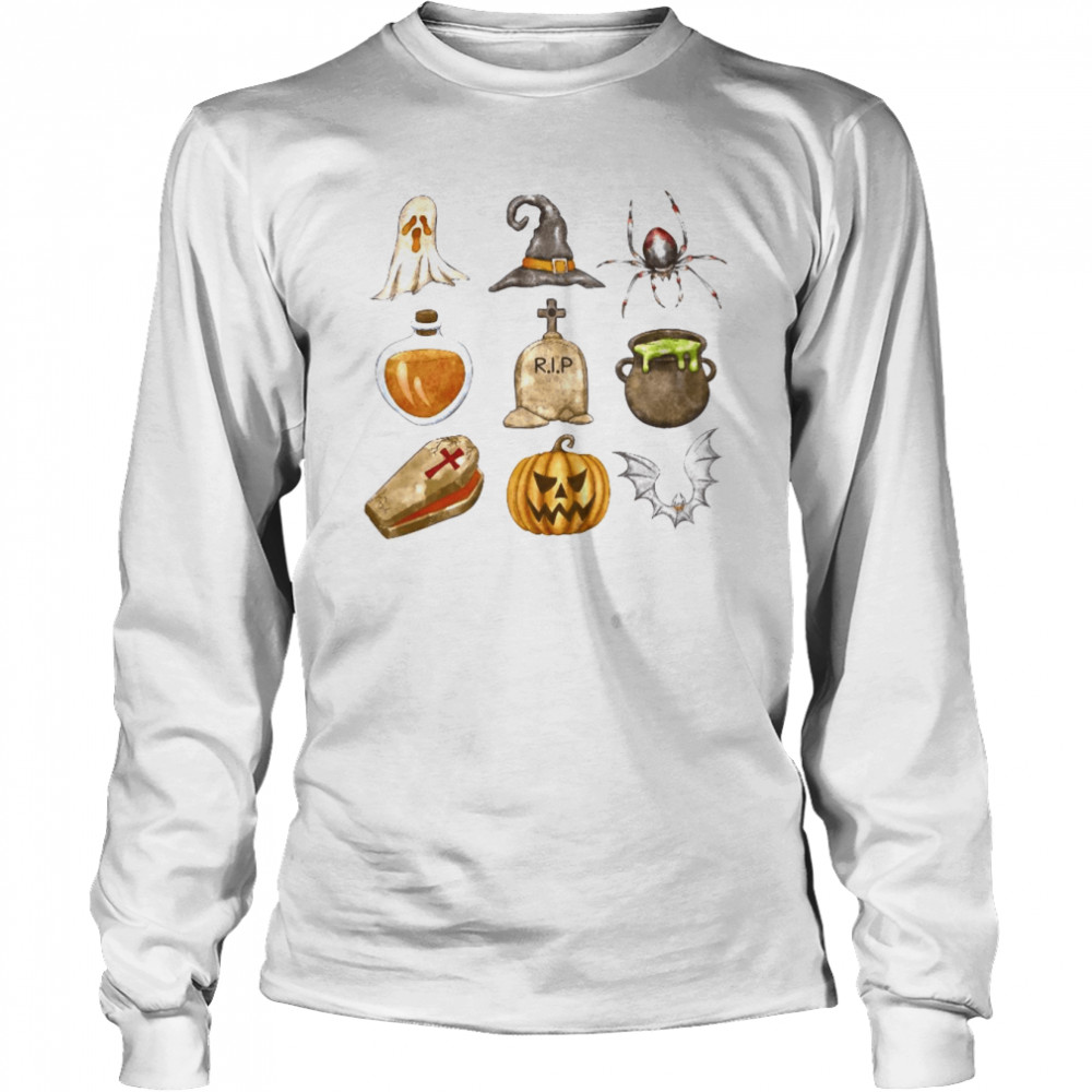 Witch Things Halloween tshirt Long Sleeved T-shirt