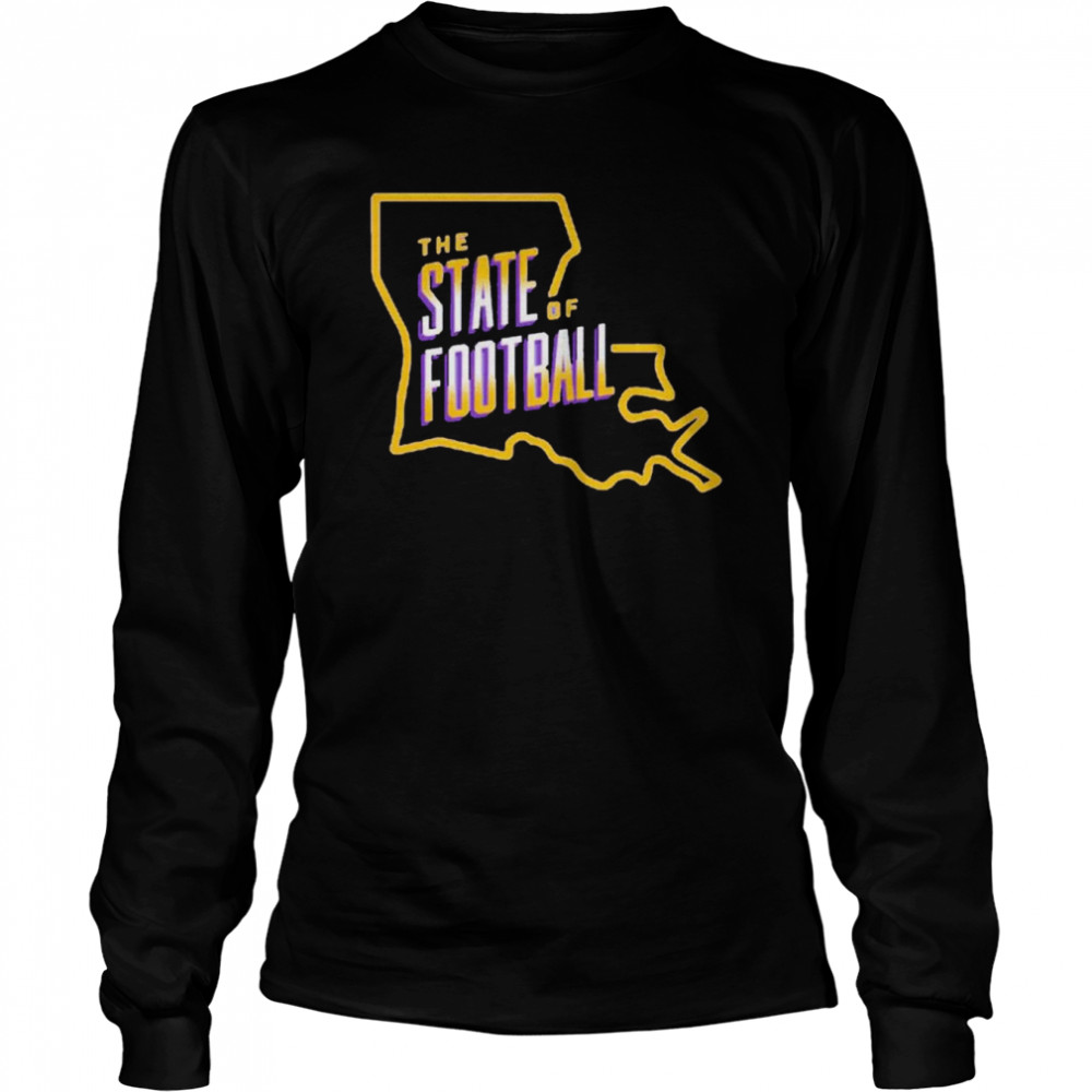 Louisiana State university state of football shirt Long Sleeved T-shirt