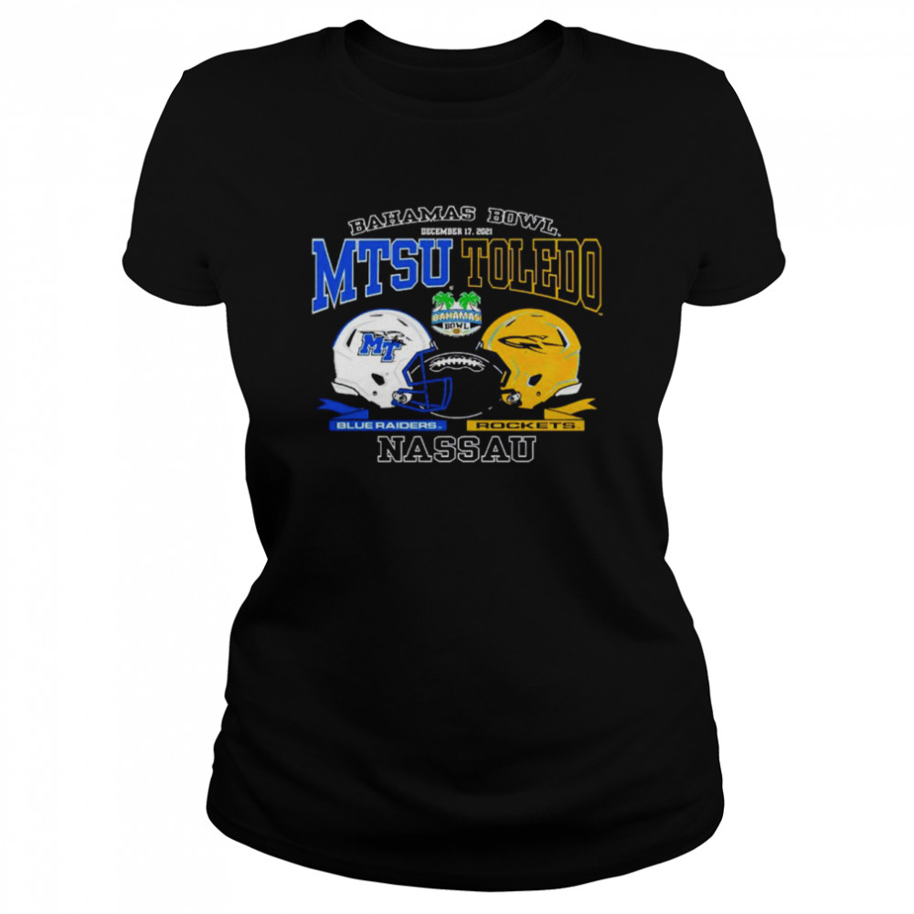 blue Raiders vs Rockets bahamas bowl MTSU Toledo shirt Classic Women's T-shirt